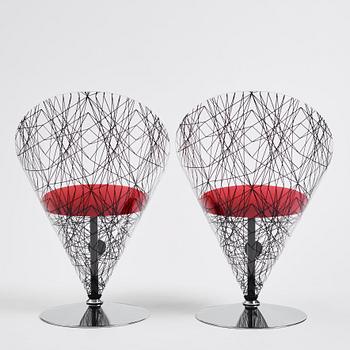 Verner Panton, "Cone chairs", 1 par, nr. 22 & 23, modell "VP 01 typ C”, Polythema, 1994.