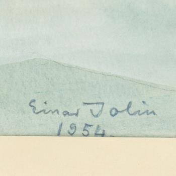 EINAR JOLIN, water colour on paper, signed Einar Jolin and dated 1954.