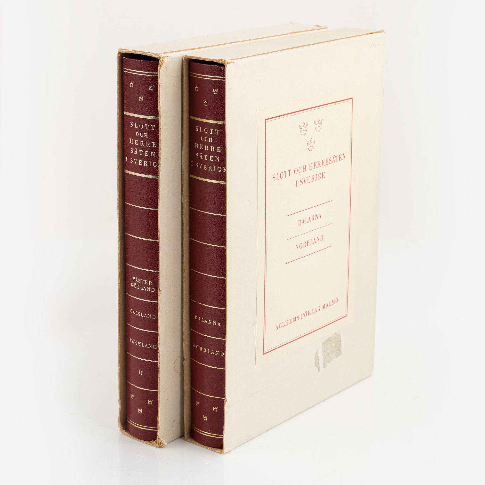 Books, 'Svenska slott och herresäten', Allhems Förlag, Malmö. (24 vol ...