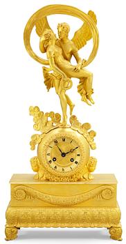 986. A French Empire mantel clock.