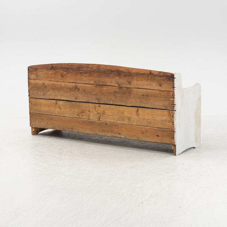 A painted bench, 19th Century.