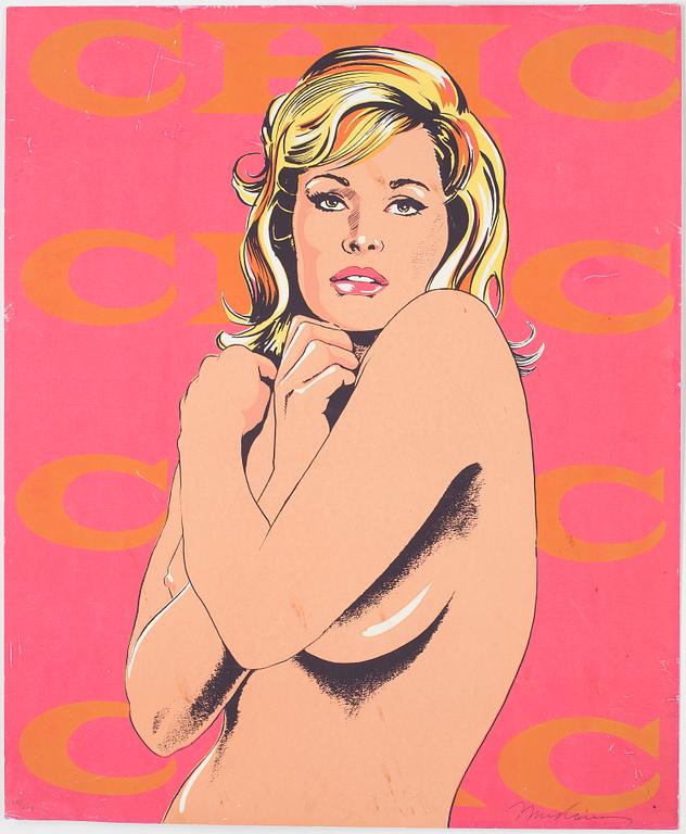 MEL RAMOS, färglitografi, signerad. Numrerad 130 /200.