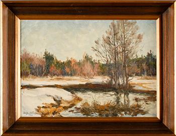 ROLF MELLSTRÖM, olja på pannå, signerad 1941.