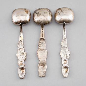 SKEDAR, 3 st, silver, Olle Ohlsson, 1979. Vikt ca 96 g.