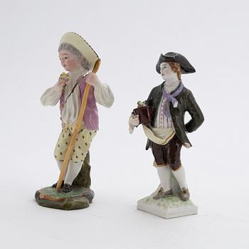 Three porcelain figurines, 19th-20th Century.