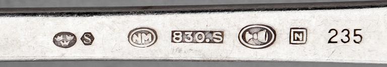 PARTI SILVER, ca 20 delar, mestadels 1900-tal. Bl a Georg Jensen, Danmark. Tot ca 450 g.