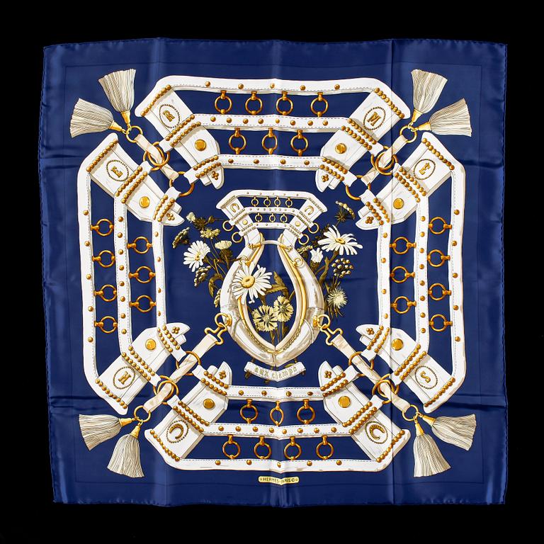 HERMÈS, scarf "Aux Champs".