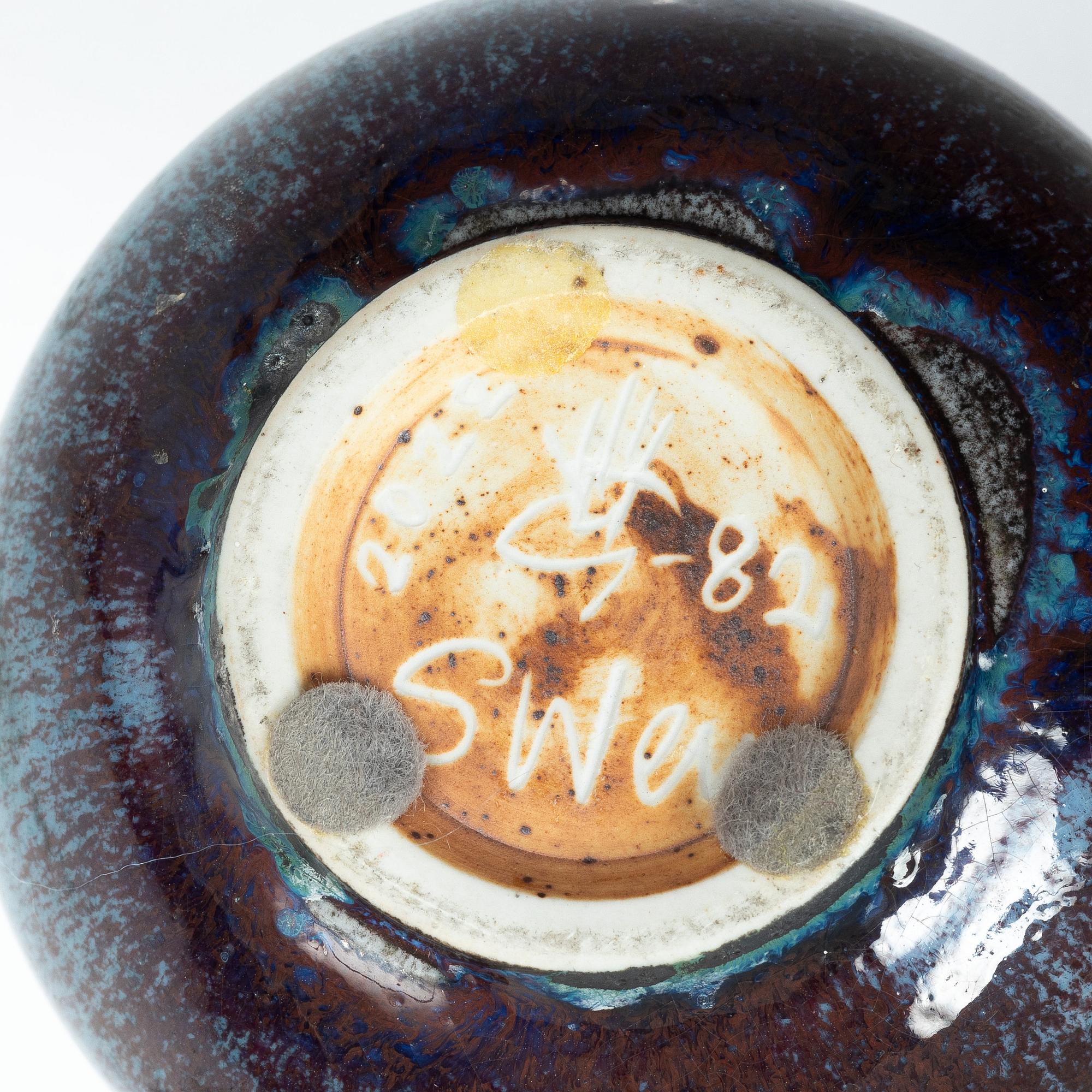 Sven Wejsfelt, a vase, Gustavsberg Studio, 1982.