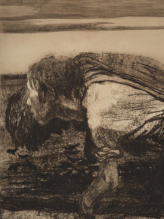 Käthe Kollwitz, "Die Pfluger" ur: Bauernkrieg (Peasant's War).