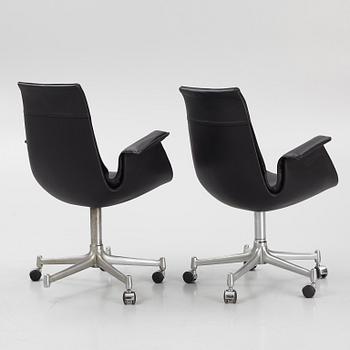 Preben Fabricius & Jørgen Kastholm, armchairs, a pair, "Tulip", Knoll International.