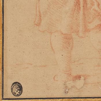 POMPEO GIROLAMO BATONI, hans krets. Osignerad. Tryck efter teckning, bildyta 17 x 10,5 cm.