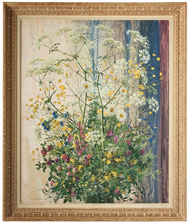 Olle Hjortzberg, Still life with meadow flowers.