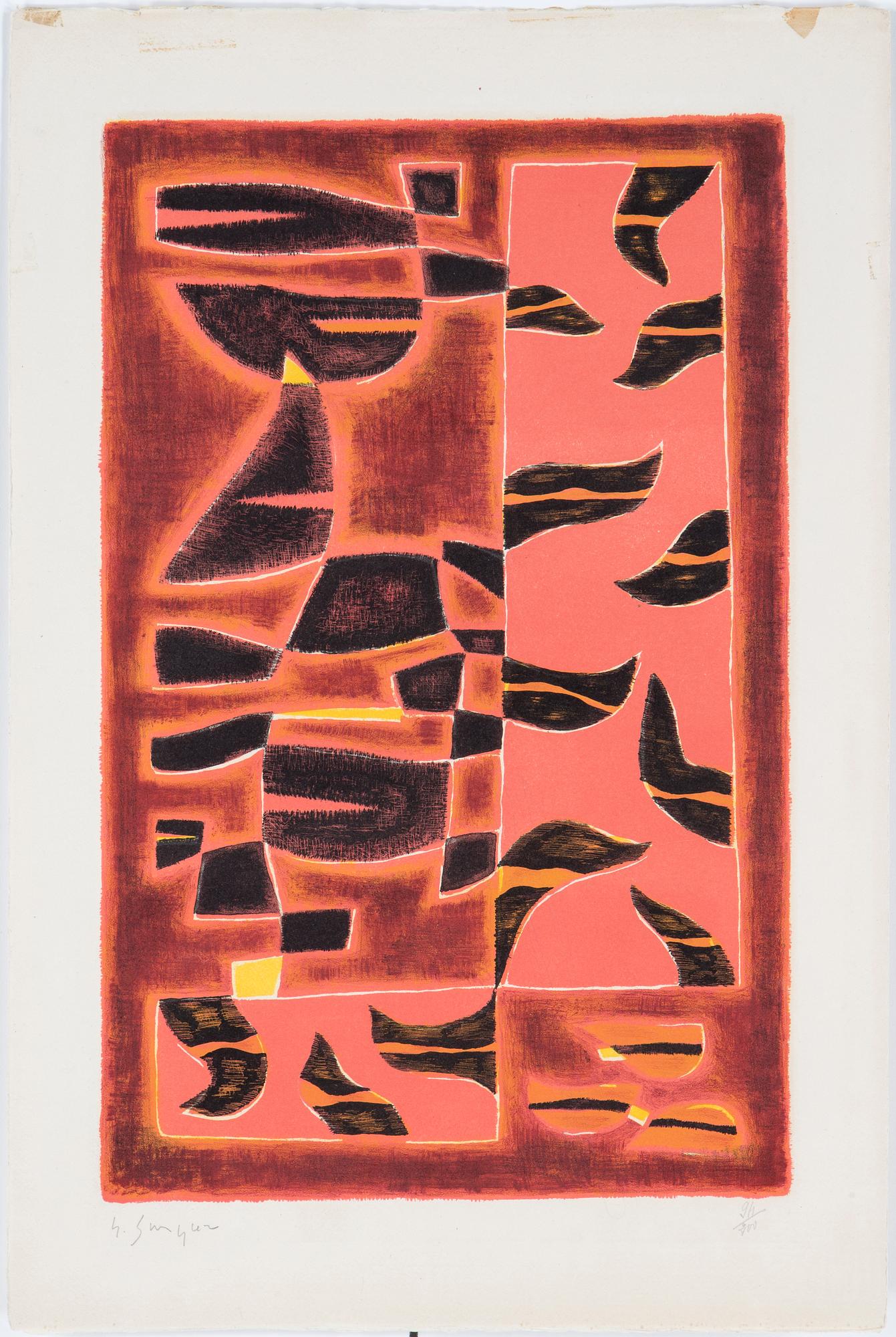 GUSTAVE SINGIER, litografi, signerad och numrerad, 94/200.