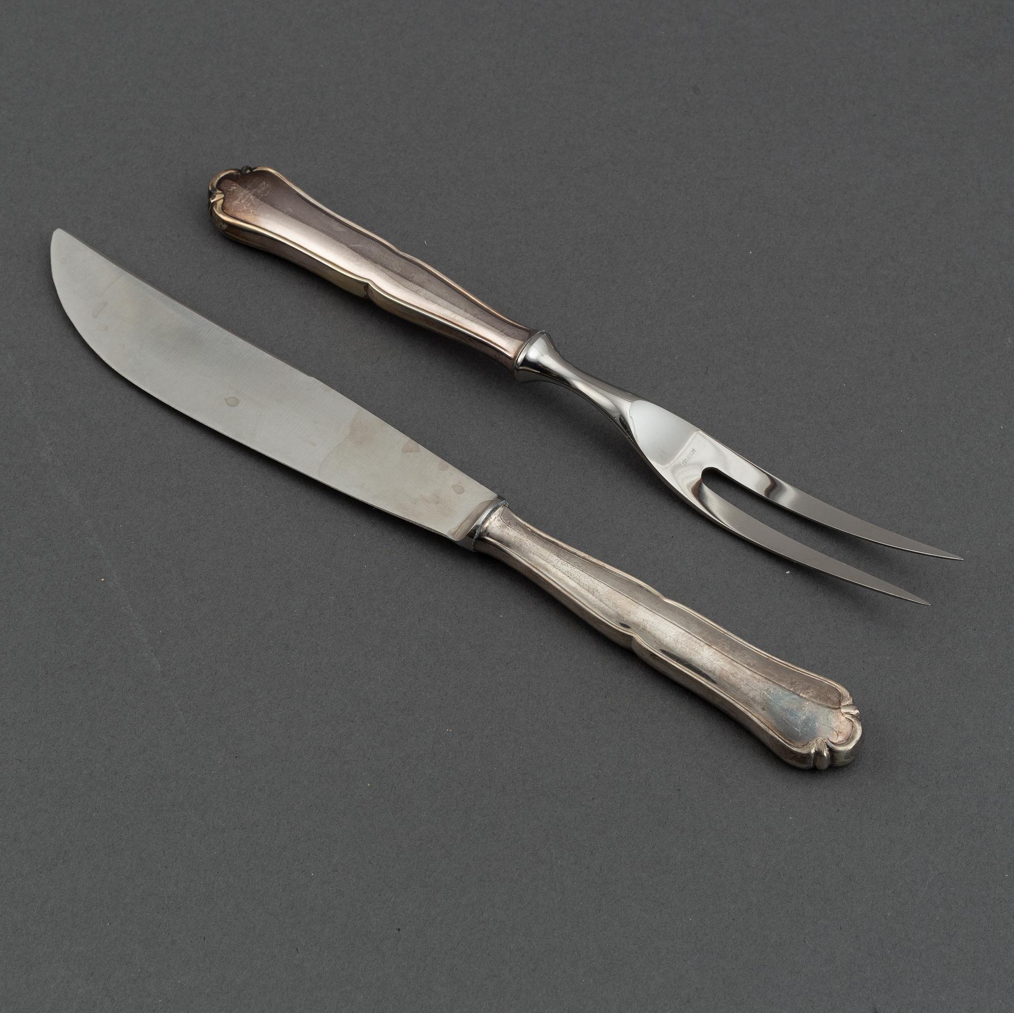 A german silver cutlery service, silver 800, including Bruckmann (68+ 24 pieces).