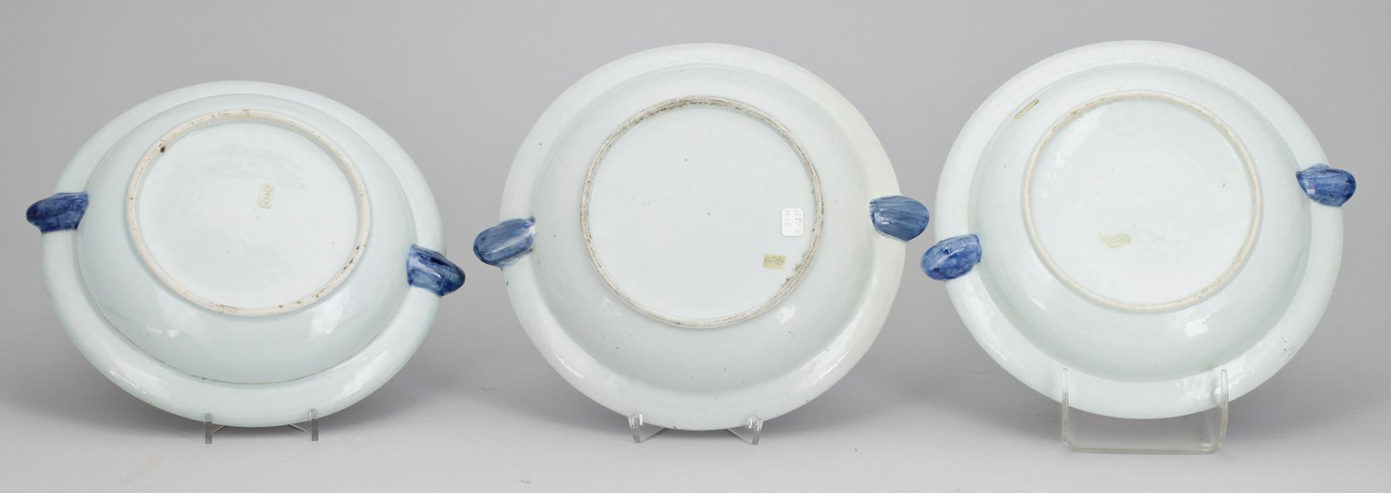 VÄRMEFAT, 5+1 snarlika, porslin, Jiaqing, Kina tidigt 1800-tal.