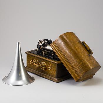A phonograph, Edison, late 19th century.