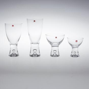 GLASSERVISDELAR, 48 stycken, "Tapio", Tapio Wirkkala, Iittala, formgiven 1954.