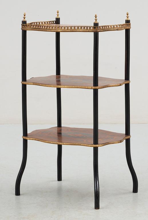 ETAGÉR, Louis XV-stil, sent 1800-tal.