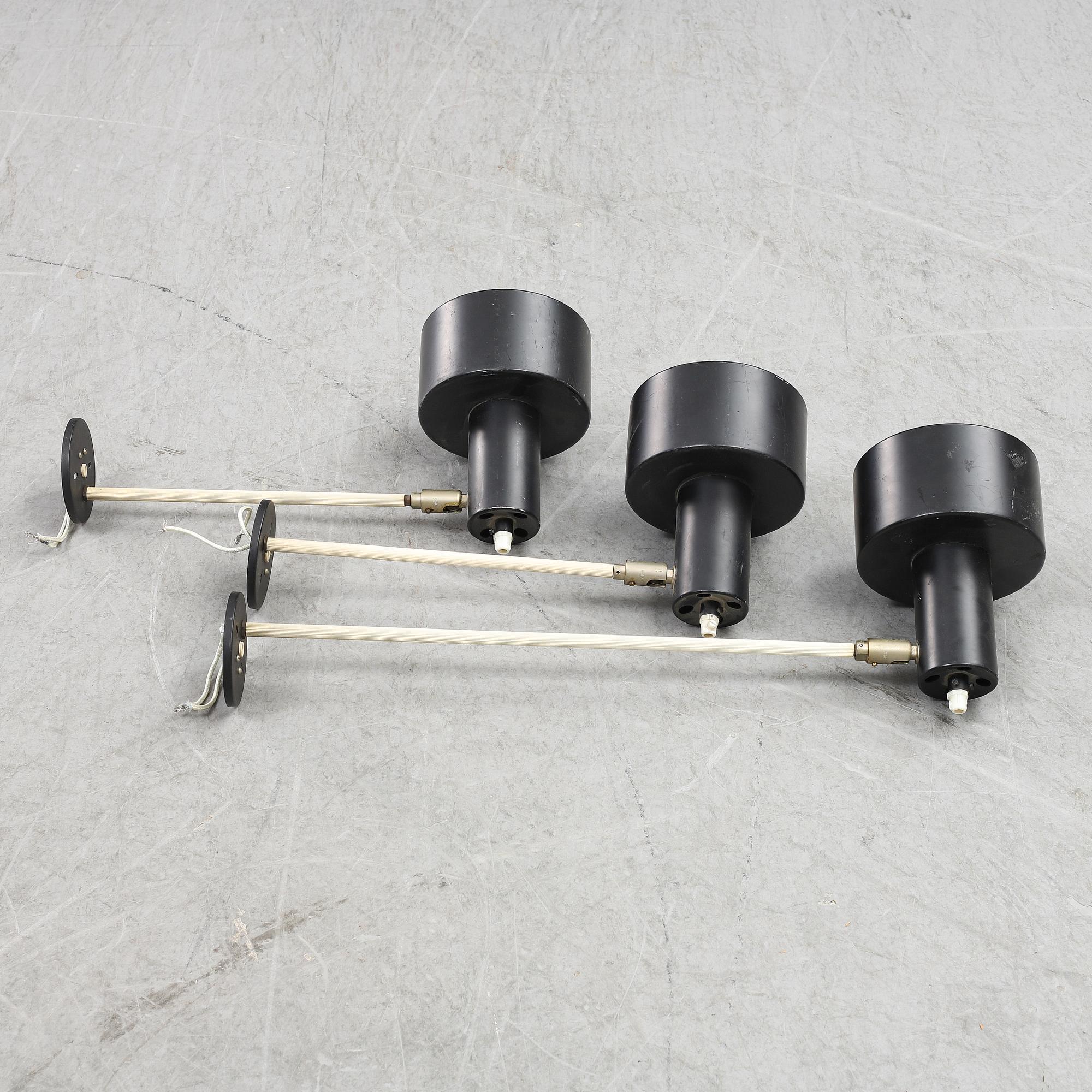Three Omi wall lights, Denmark, 1960's.
