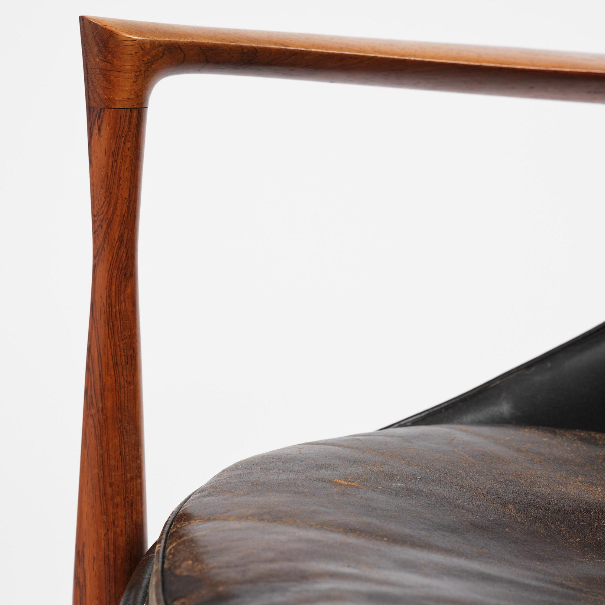Ib Kofod-Larsen, a rosewood "Elizabeth" easy chair, cabinetmakers Christensen & Larsen, Denmark, 1950s-60s.
