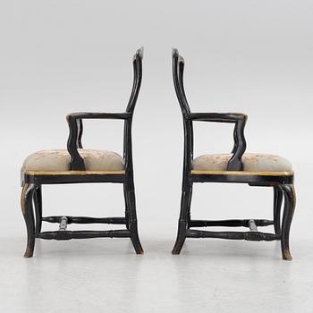 A pair of Rococo chairs, second half of the 18th Century.