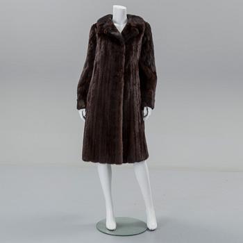 A Mink fur coat from A.C. Bang, Copenhagen, circa size 38.