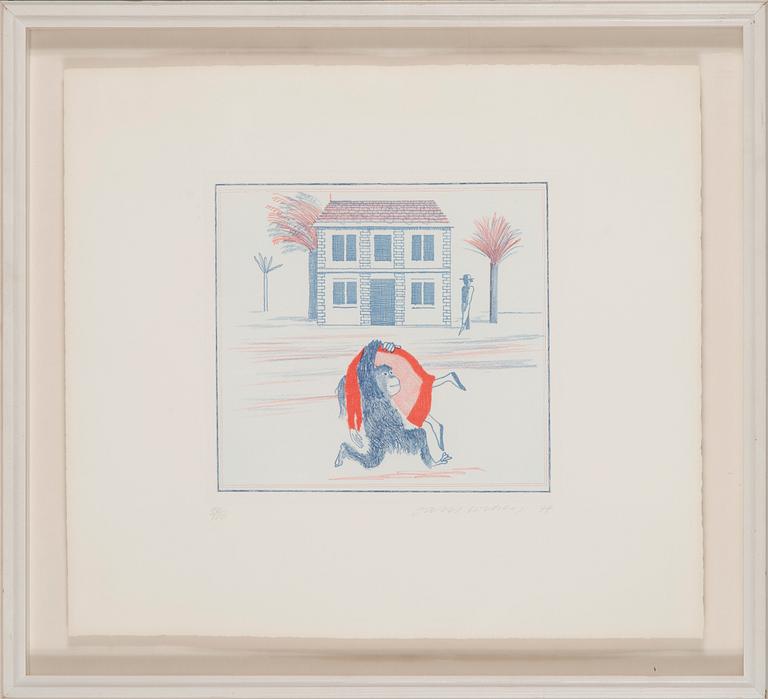 David Hockney, "Geography Book (Félicité's Only View from Abroad)".