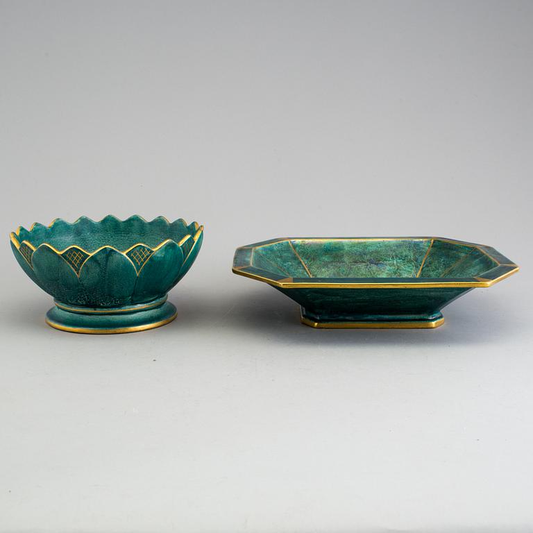 Two ceramic bowls by Josef Ekberg, Gustavsberg.