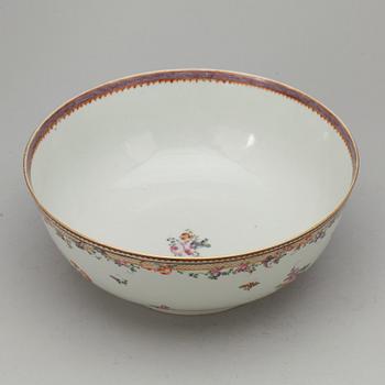 BÅLSKÅL, porslin, Kina, Qing dynastin, 1700-tal.