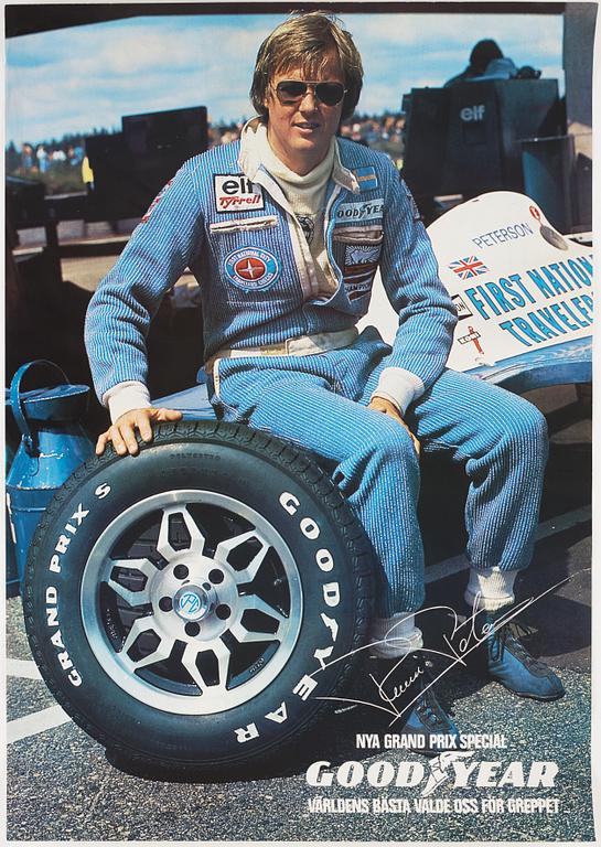 Poster, Goodyear, Ronnie Peterson 1977.