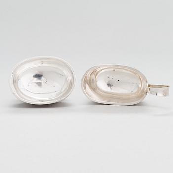 Bertel Gardberg, a silver sugar bowl and cream jug, Helsinki 1956 and 1957.