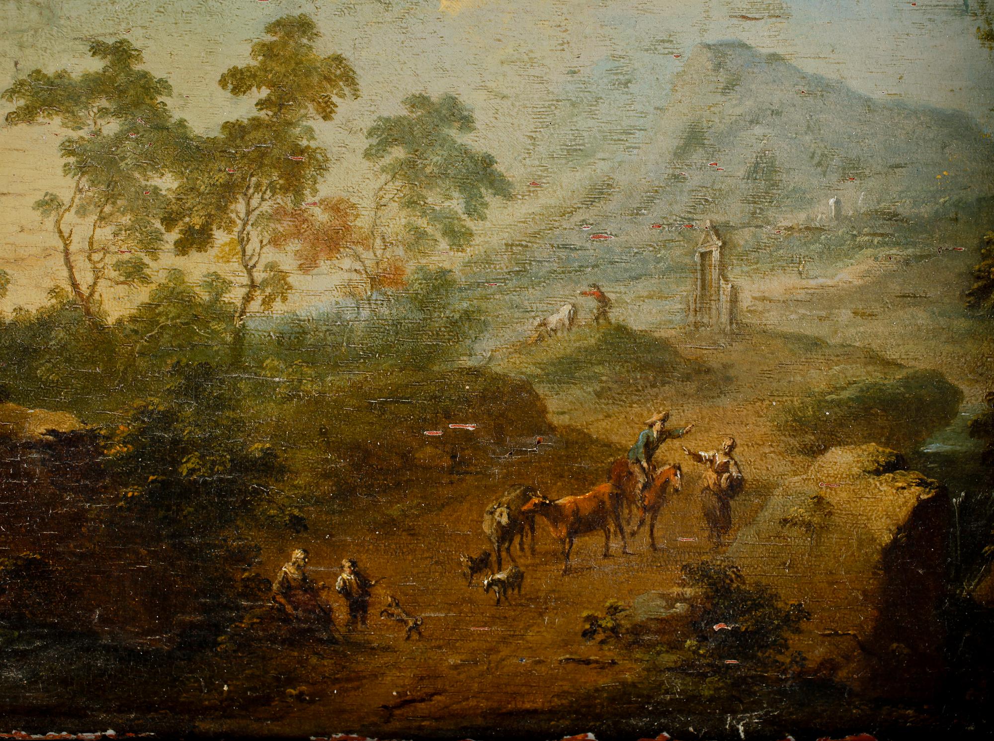 OKÄND KONSTNÄR, olja på pannå, 1600-/1700-tal.