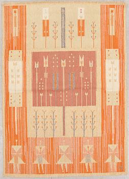 MATTA/VÄGGBONAD, figural, monogramsignerad NE. 1900-talets mitt. Ca 195 X 138 cm.