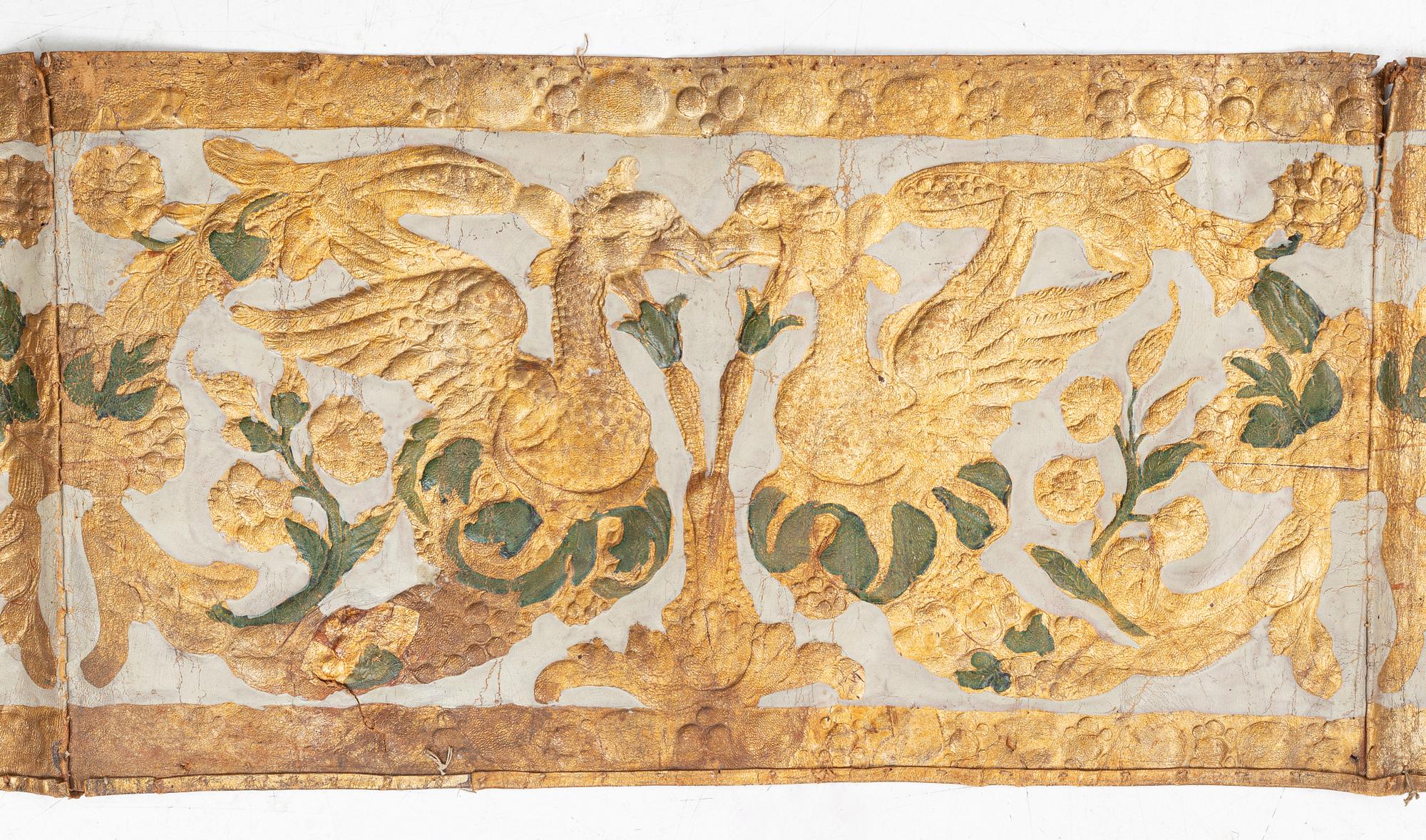 Gyllenlädertapet, omkring år 1700, Barock.