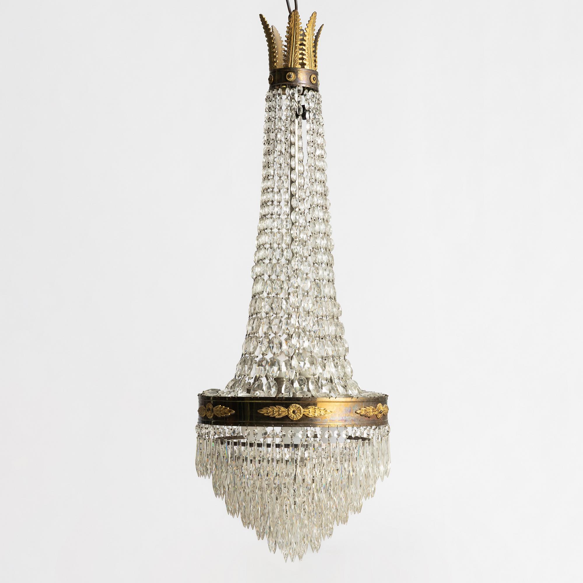 Ljuskrona, empirestil, 1900-tal.