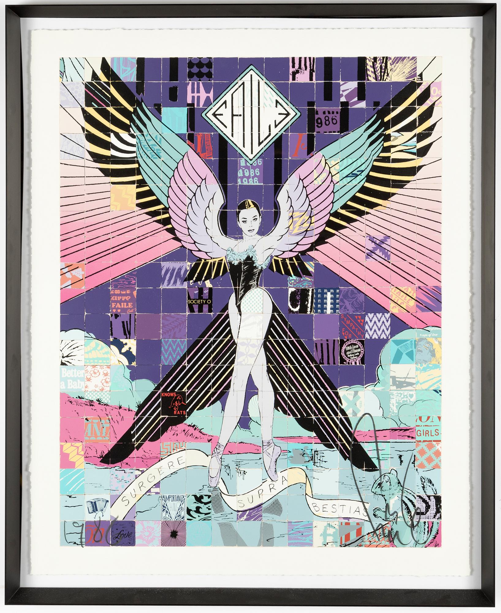 FAILE, silkscreen in colours, 2013, signed.