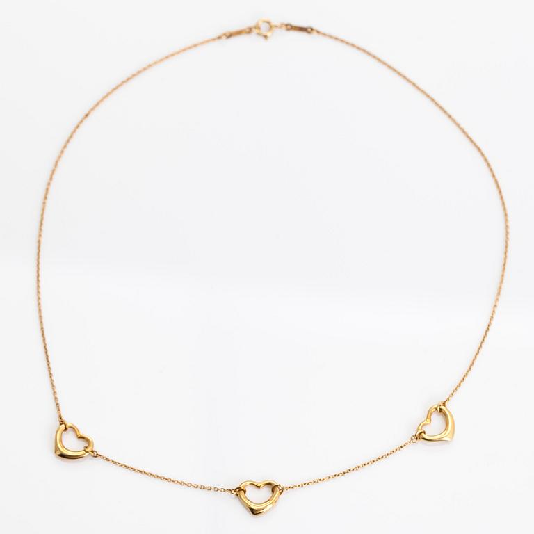 Tiffany & Co, Elsa Peretti, an 18K gold 'Open Heart' necklace.