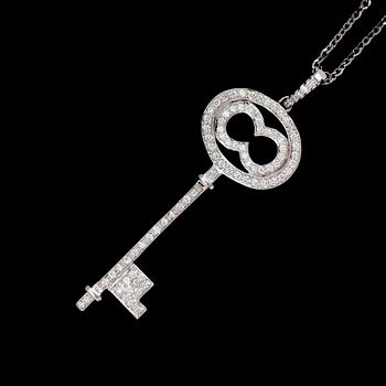 HÄNGE, 18 k vitguld, briljantslipade diamanter tot 0.56 ct.