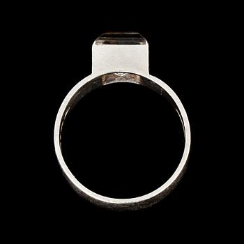 RING och MANSCHETTKNAPPAR, ett par. Sterling silver. Wiwen Nilsson, Lund 1900-talets mitt. Vikt tot ca 16 g.