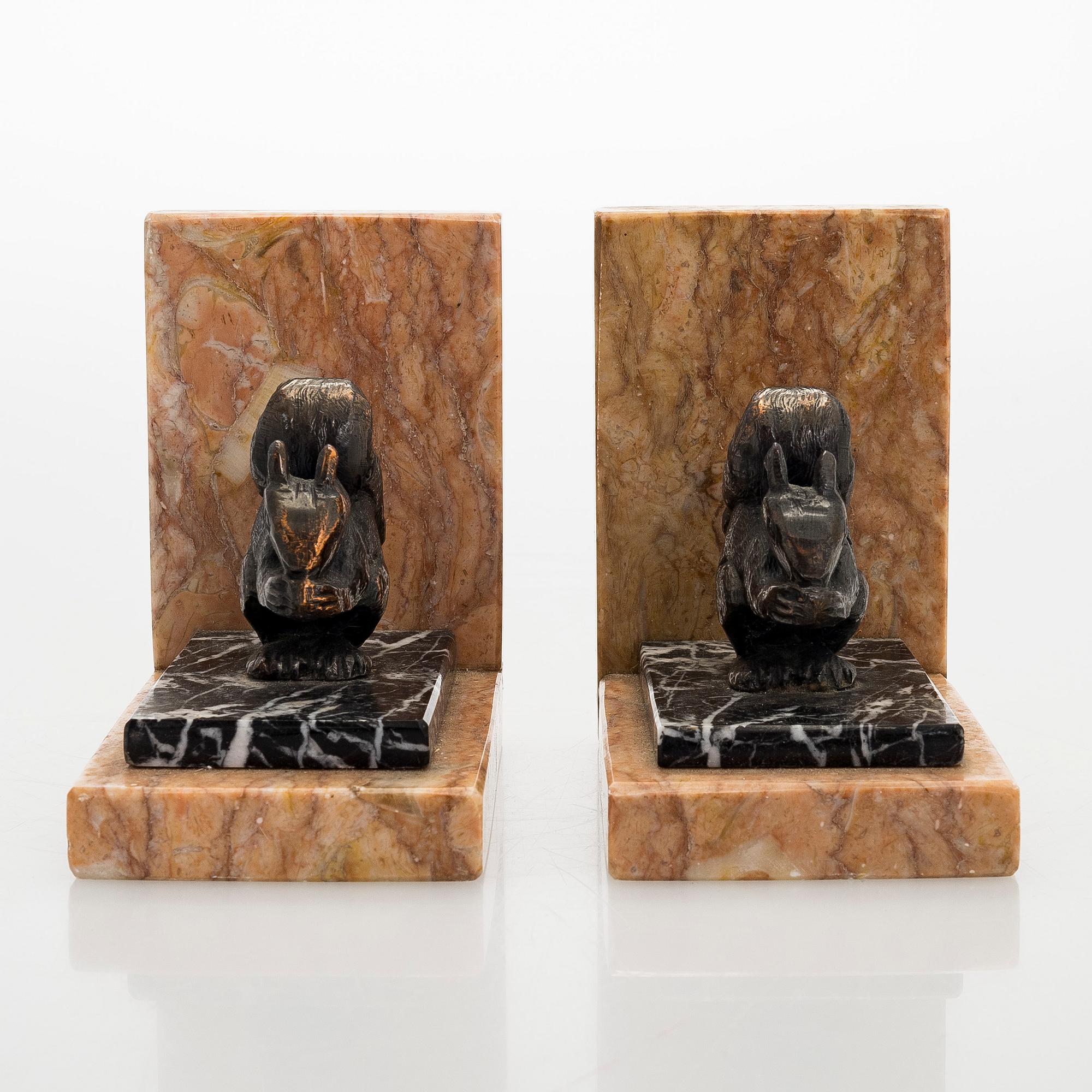 Bookends, a pair, 20th century.