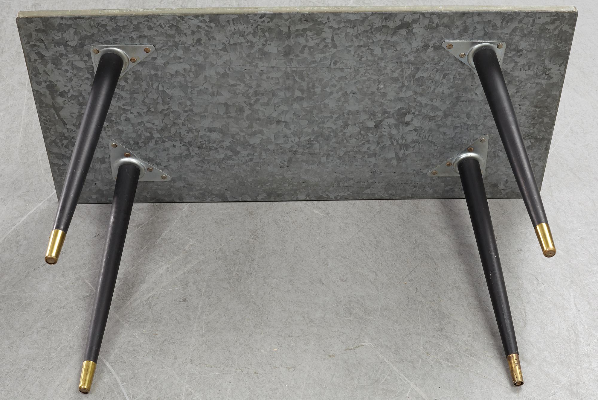 Marian Zawadzki, a ceramic tile table, Tilgmans, signed MZ and dated 58.