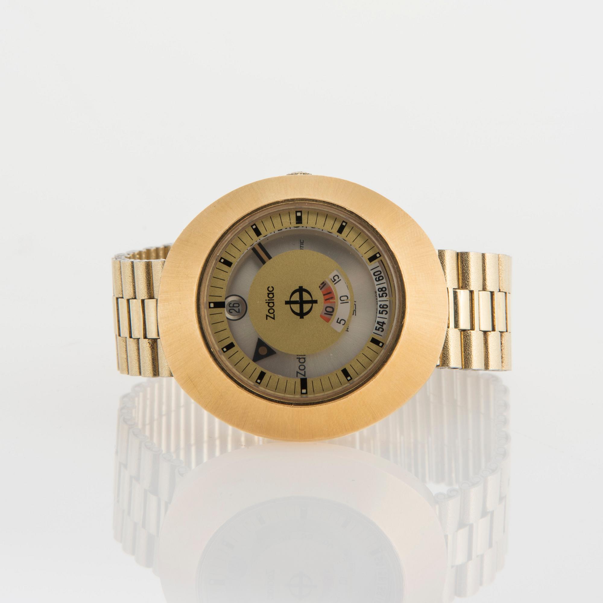 ARMBANDSUR, Zodiac Astrographic, automatic, förgyllt.