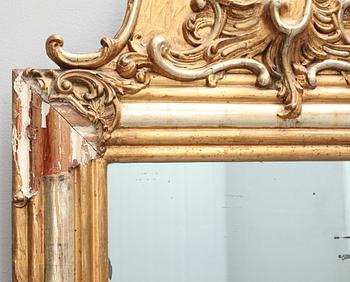 SPEGEL, nyrokoko, etikettmärkt E Ohlin, Wadstena, 1800-talets andra hälft.