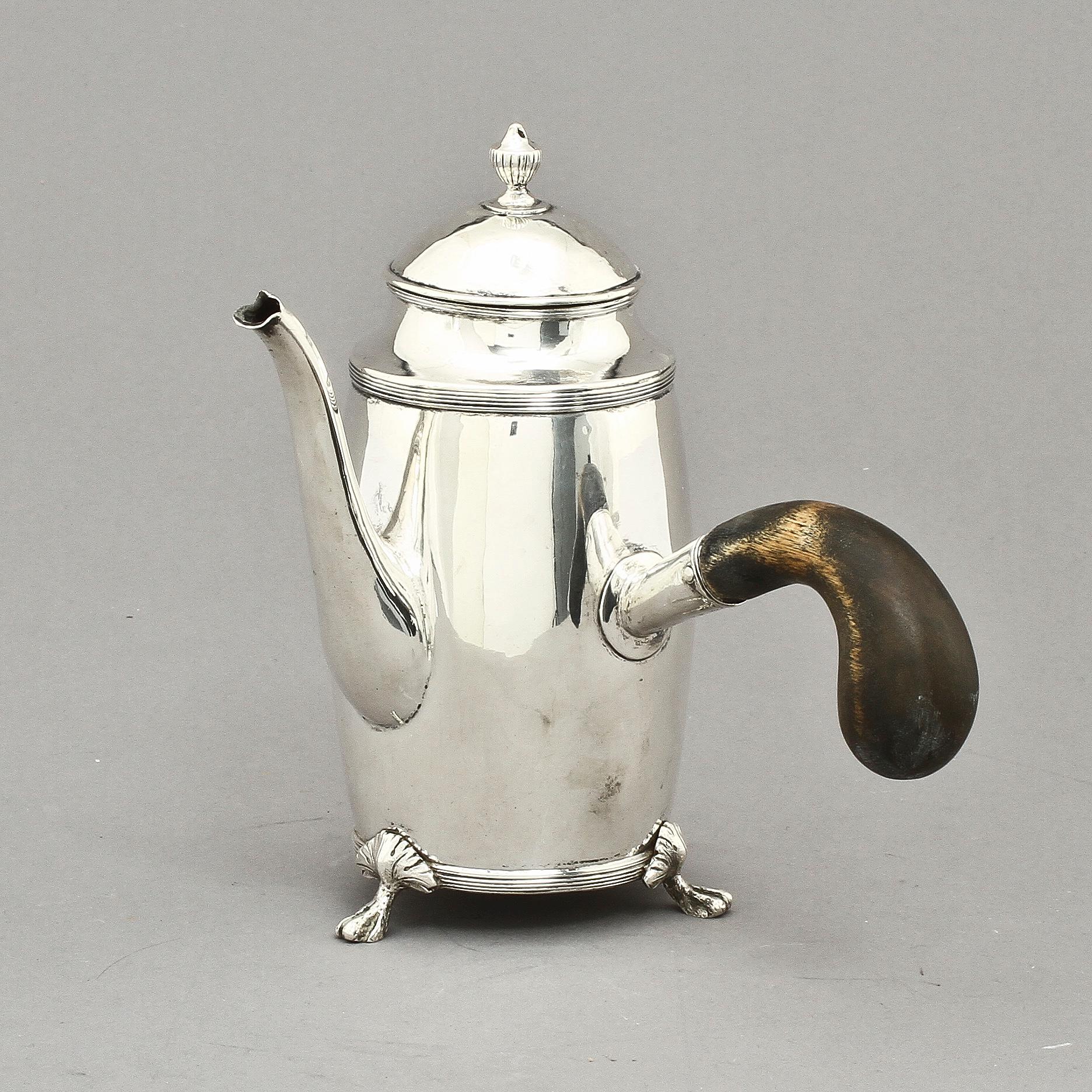 CHOKLADKANNA, silver, Carl Magnus Ryberg, Stockholm, 1825. Vikt 350 g.