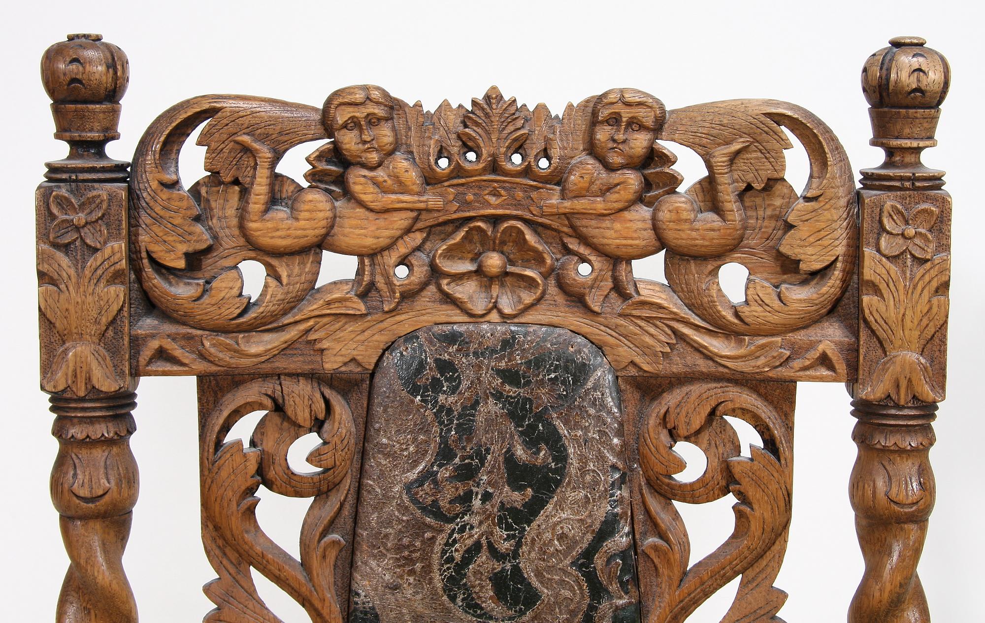 STOLAR, ett par, barockstil, omkring 1900.