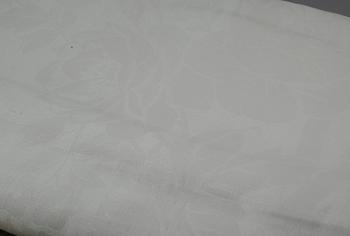 DUK OCH SERVIETTER, 13 delar, linnedamast, duk ca 350 x 200 cm.