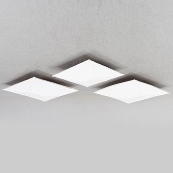 Tobia Scarpa, three "Ariette 1" / "Ariette 2", wall- /ceiling lights, Flos.