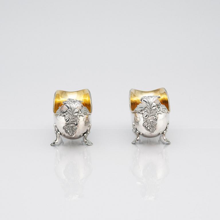 A pair of Swedish Rococo sauce-jugs, mark of Anders Schotte, Uddevalla 1794.
