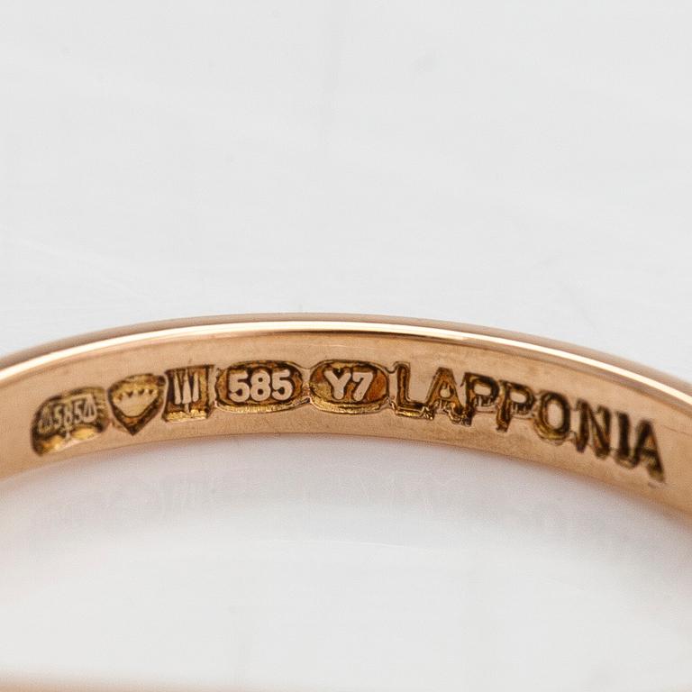 Björn Weckström, a 14K gold and cultured pearl ring 'Small word' for Lapponia 1976.