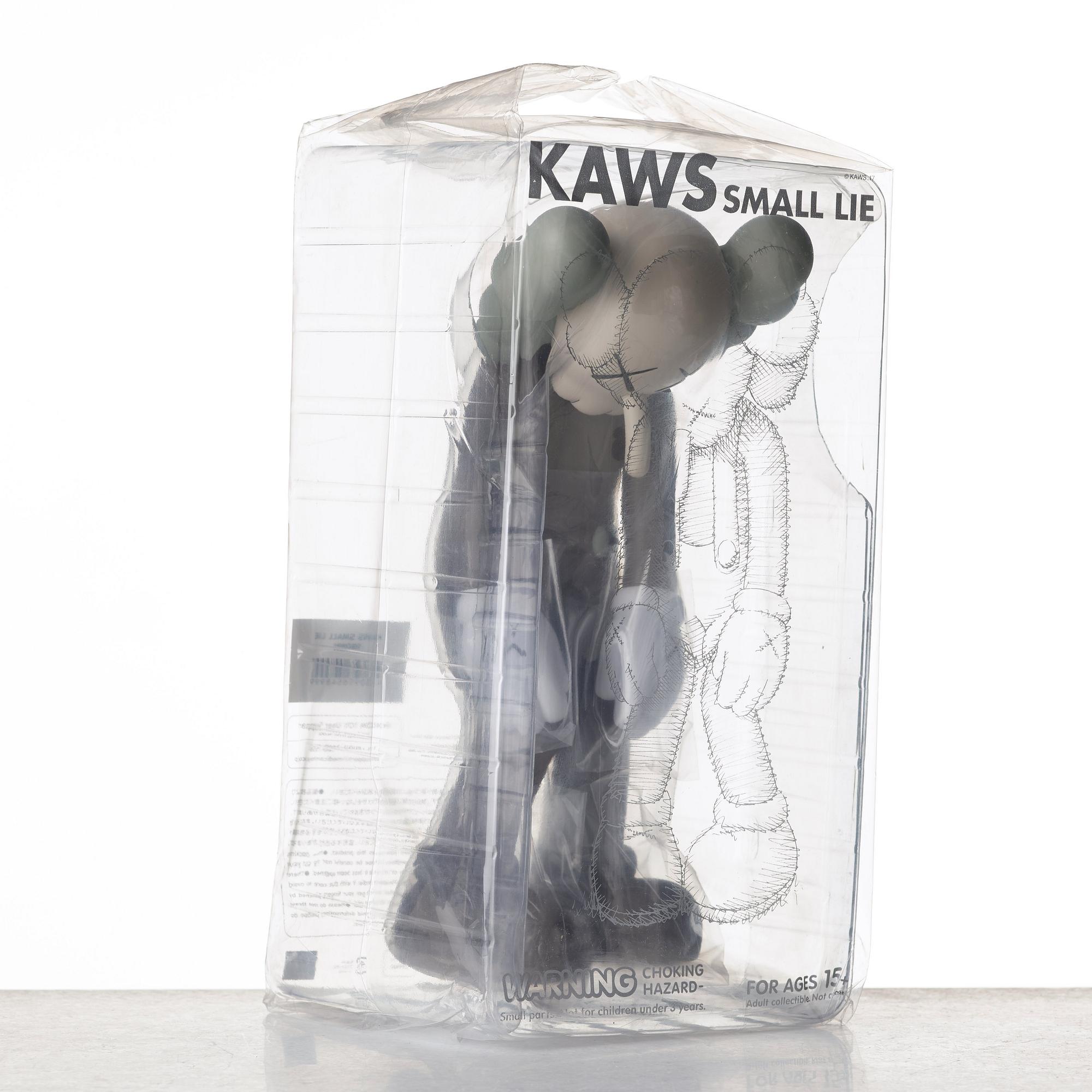 KAWS, "Small Lie" (black, grey, brown).